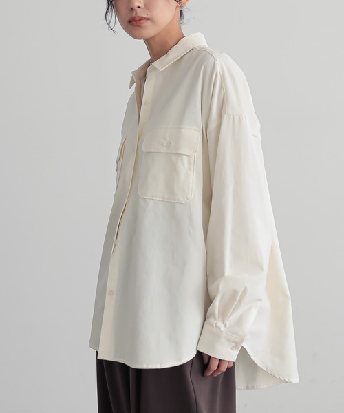 for/c(フォーシー)の「コーデュロイシャツ【サスティナブル】(シャツ/ブラウス・レディース・アイボリー/チャコール/ブラウン・M/L)」の20枚目の写真
