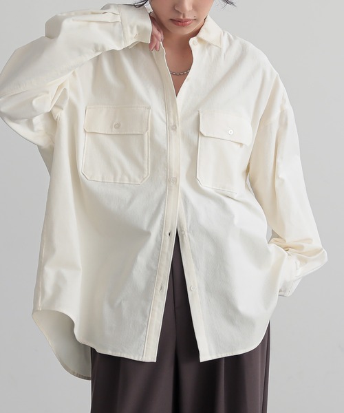 for/c(フォーシー)の「コーデュロイシャツ【サスティナブル】(シャツ/ブラウス・レディース・アイボリー/チャコール/ブラウン・M/L)」の21枚目の写真