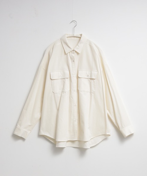 for/c(フォーシー)の「コーデュロイシャツ【サスティナブル】(シャツ/ブラウス・レディース・アイボリー/チャコール/ブラウン・M/L)」の8枚目の写真