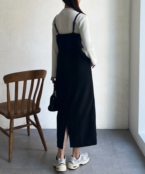 Chez toi（シェトワ）の「Iラインキャミワンピース×インナーニットプルオーバー（ワンピース・レディース・ブラック/グレー/キャメル・FREE）」の17枚目の写真