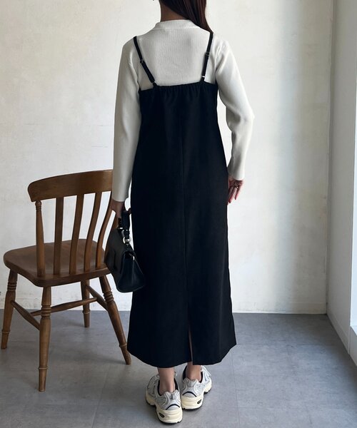 Chez toi（シェトワ）の「Iラインキャミワンピース×インナーニットプルオーバー（ワンピース・レディース・ブラック/グレー/キャメル・FREE）」の18枚目の写真