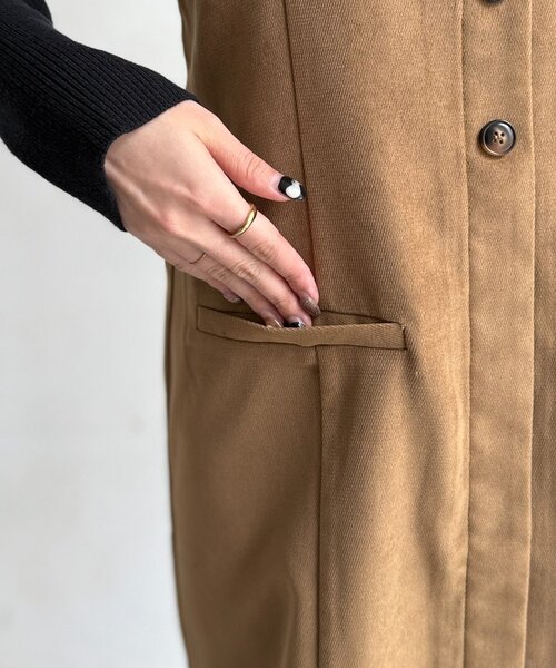 Chez toi（シェトワ）の「Iラインキャミワンピース×インナーニットプルオーバー（ワンピース・レディース・ブラック/グレー/キャメル・FREE）」の9枚目の写真