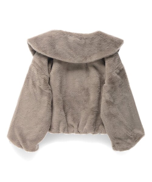 BRANSHES（ブランシェス）の「フェイクファージャケット（その他アウター・キッズ・ブラウン/アイボリー・140/130/100/120/110/150/90）」の10枚目の写真