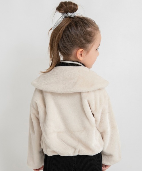 BRANSHES（ブランシェス）の「フェイクファージャケット（その他アウター・キッズ・ブラウン/アイボリー・140/130/100/120/110/150/90）」の14枚目の写真