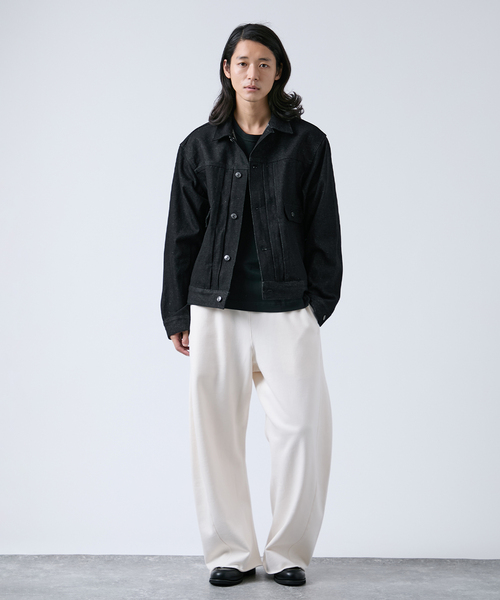 B.C STOCK（ベーセーストック）の「《追加3》12.5oz TYPE2 リジットデニムジャケット（デニムジャケット・メンズ・ネイビー/ブラック・MEDIUM/LARGE）」の3枚目の写真