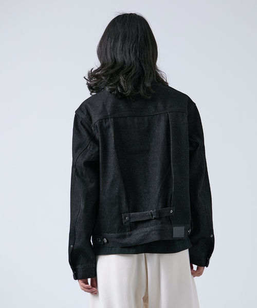 B.C STOCK（ベーセーストック）の「《追加3》12.5oz TYPE2 リジットデニムジャケット（デニムジャケット・メンズ・ネイビー/ブラック・MEDIUM/LARGE）」の6枚目の写真