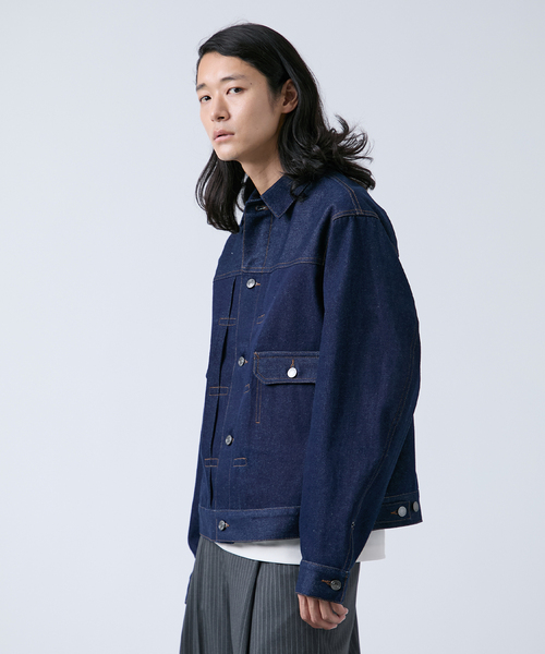 B.C STOCK（ベーセーストック）の「《追加3》12.5oz TYPE2 リジットデニムジャケット（デニムジャケット・メンズ・ネイビー/ブラック・MEDIUM/LARGE）」の10枚目の写真