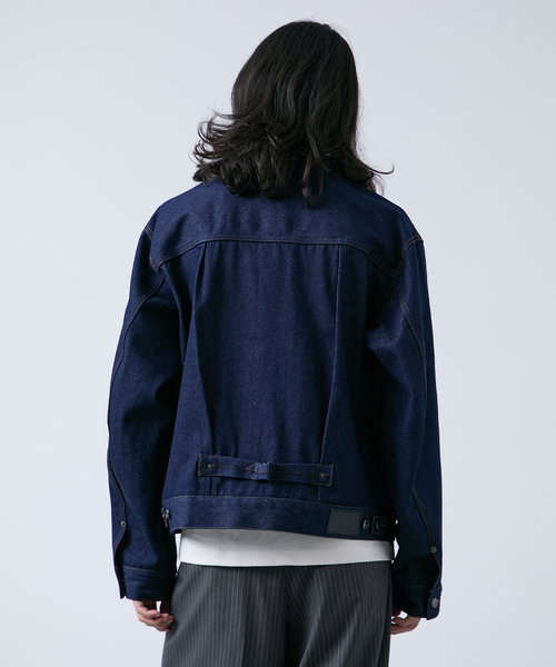 B.C STOCK（ベーセーストック）の「《追加3》12.5oz TYPE2 リジットデニムジャケット（デニムジャケット・メンズ・ネイビー/ブラック・MEDIUM/LARGE）」の11枚目の写真