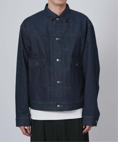 B.C STOCK（ベーセーストック）の「《追加3》12.5oz TYPE2 リジットデニムジャケット（デニムジャケット・メンズ・ネイビー/ブラック・MEDIUM/LARGE）」の14枚目の写真