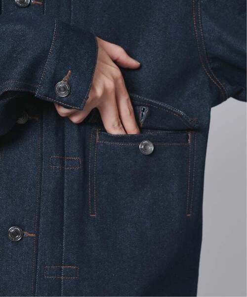 B.C STOCK（ベーセーストック）の「《追加3》12.5oz TYPE2 リジットデニムジャケット（デニムジャケット・メンズ・ネイビー/ブラック・MEDIUM/LARGE）」の19枚目の写真