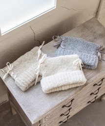 clear | 猫耳リボンニット帽[着回し力抜群 ガーリー]≪AW新作≫(ニットキャップ/ビーニー)