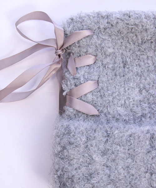 clear（クリア）の「猫耳リボンニット帽[着回し力抜群 ガーリー]≪AW新作≫（ニットキャップ/ビーニー・レディース・アイボリー/ベージュ/ブルー系その他・F）」の10枚目の写真