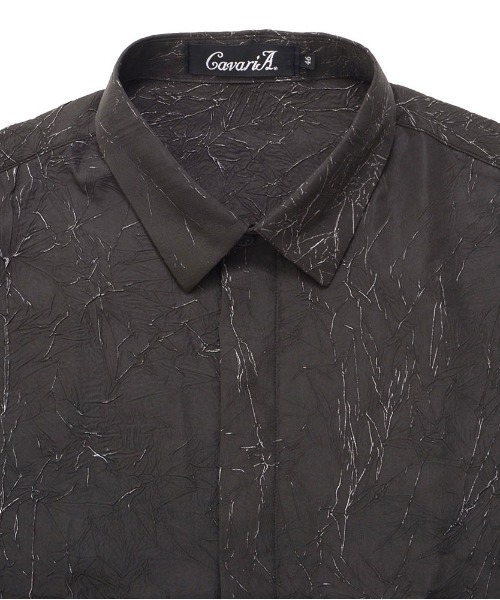 CavariA(キャバリア)の「『CavariA/キャバリア』シワ加工ジャガードシャツ(シャツ/ブラウス・メンズ・ブラック/ホワイト・L/M)」の12枚目の写真