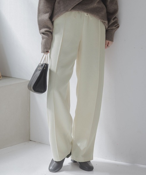 セール】高身長 ツイードリラックスワイドパンツ（トールサイズ