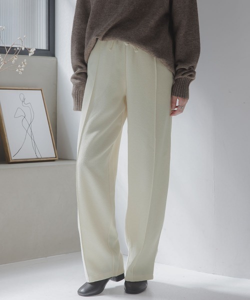 高身長 ツイードリラックスワイドパンツ（トールサイズ）Essenave