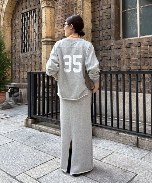 DouDou(ドゥドゥ)の「【インフルエンサーOKOCHI企画】裏毛タイトスカート(スカート・レディース・ブラウン/グレー・FREE/TM)」の5枚目の写真