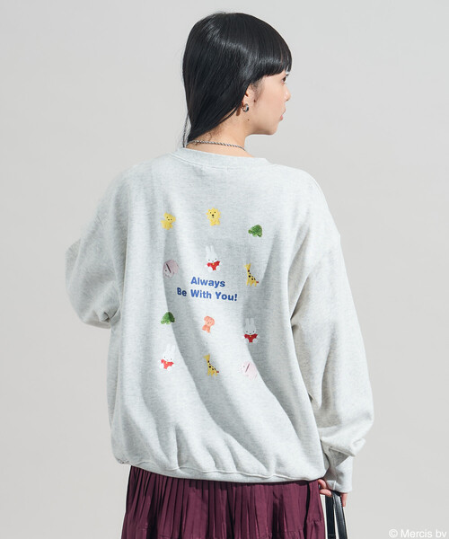 FREAK'S STORE(フリークスストア)の「miffy Toys プリント スウェット/ミッフィー(スウェット・レディース・グレー/ブラック・フリ-)」の2枚目の写真