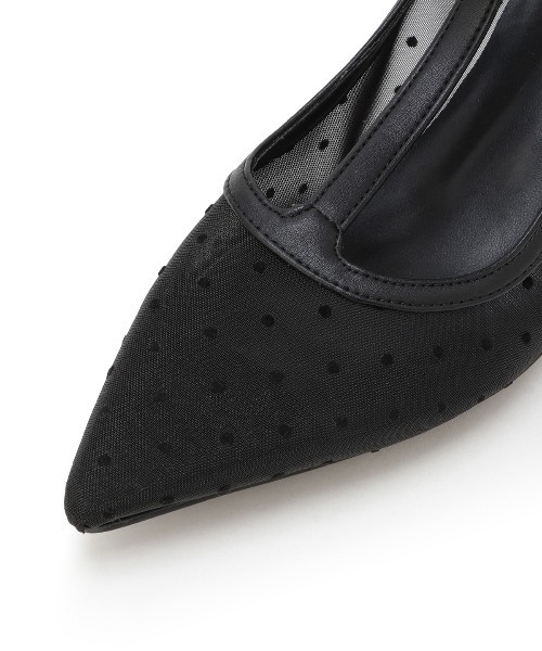 WILLSELECTION(ウィルセレクション)の「フラワーモチーフドットチュールパンプス(パンプス・レディース・オフホワイト/ブラック・MEDIUM/LARGE)」の3枚目の写真