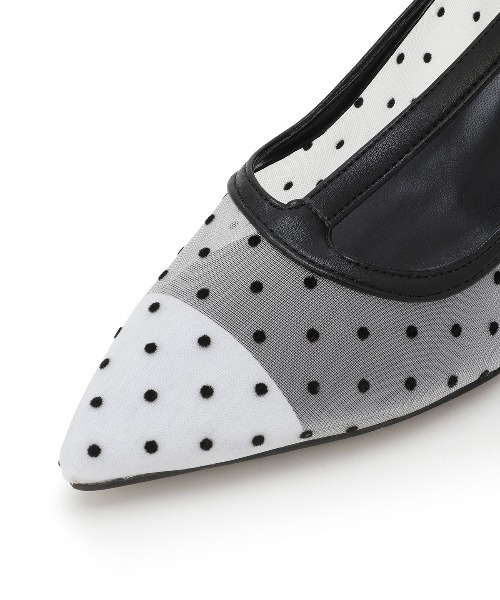 WILLSELECTION(ウィルセレクション)の「フラワーモチーフドットチュールパンプス(パンプス・レディース・オフホワイト/ブラック・MEDIUM/LARGE)」の10枚目の写真