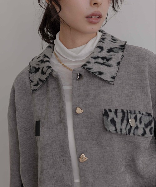 超美品♡値下げ♡Eimee Law♡ベロアボンディング ハートボタンカバーオール ベロアボンディング ハートボタンカバーオール（カバーオール）｜Eimee