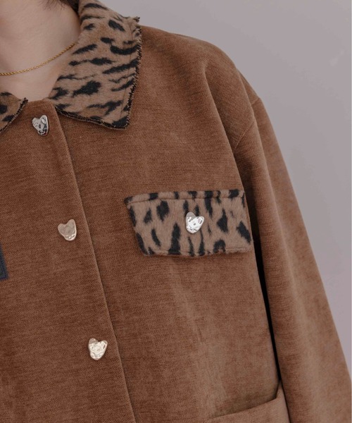 超美品♡値下げ♡Eimee Law♡ベロアボンディング ハートボタンカバーオール Eimee Law（エイミーロウ） カバーオール ベロアボンディング ハート