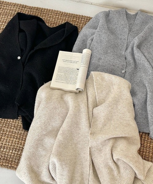 Miniministore(ミニミニストア)の「ニットショール ポンチョカーディガン秋冬(ニット/セーター・レディース・ブラック/グレー/ベージュ・FREE)」の22枚目の写真
