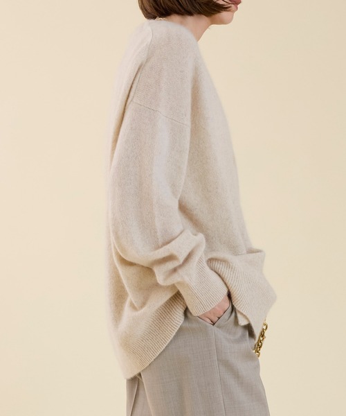 marmors（マルモア）の「【marmors】yak gown cardigan（ニット/セーター・レディース・ライトブルー/オフホワイト/イエロー・36）」の7枚目の写真