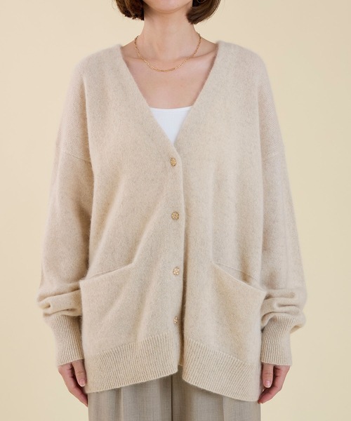 marmors（マルモア）の「【marmors】yak gown cardigan（ニット/セーター・レディース・ライトブルー/オフホワイト/イエロー・36）」の10枚目の写真