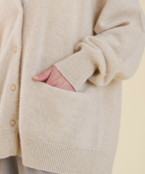 marmors（マルモア）の「【marmors】yak gown cardigan（ニット/セーター・レディース・ライトブルー/オフホワイト/イエロー・36）」の14枚目の写真