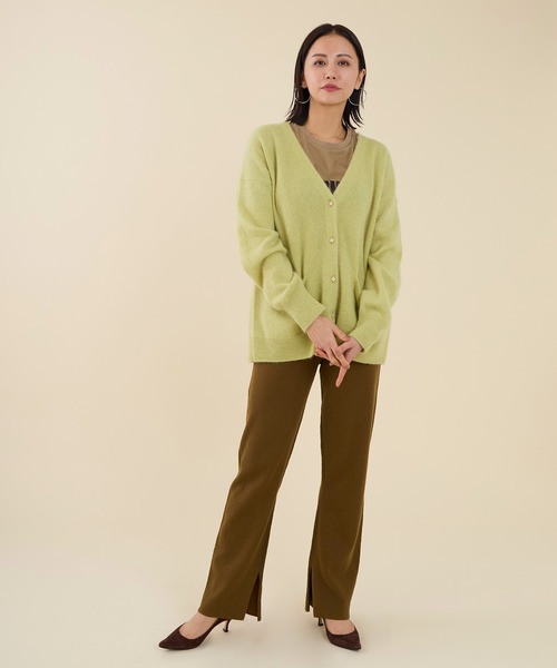 marmors（マルモア）の「【marmors】yak gown cardigan（ニット/セーター・レディース・ライトブルー/オフホワイト/イエロー・36）」の22枚目の写真