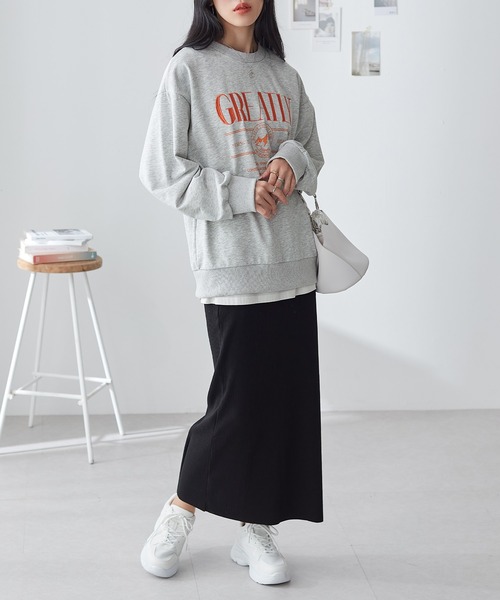 ReDial（リダイアル）の「ロゴ刺繍スウェット（スウェット・レディース・ブラック/杢グレー/オートミール・M/L/LL/3L）」の20枚目の写真