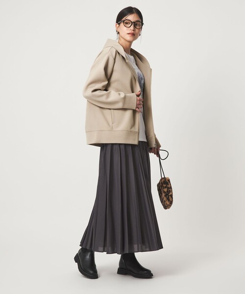 green label relaxing(グリーンレーベルリラクシング)の「【WEB限定】<at ease>ダンボール ジップ フーディ―(パーカー・レディース・ナチュラル/ダークグレー/モカ・FREE)」の18枚目の写真