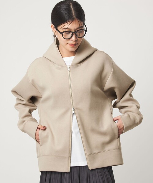 green label relaxing(グリーンレーベルリラクシング)の「【WEB限定】<at ease>ダンボール ジップ フーディ―(パーカー・レディース・ナチュラル/ダークグレー/モカ・FREE)」の19枚目の写真