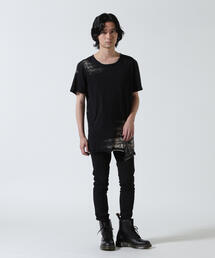 KMRii（ケムリ）の「KMRii/ケムリ/Black Shadow Slash Cut/SS Tee（T