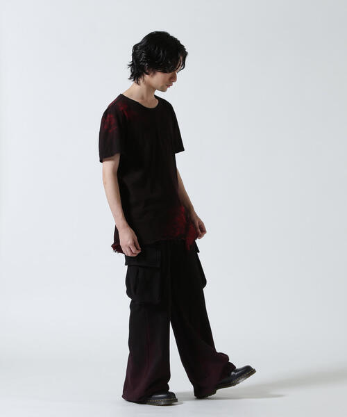 KMRii/ケムリ/Black Shadow Slash Cut/SS Tee（Tシャツ/カットソー