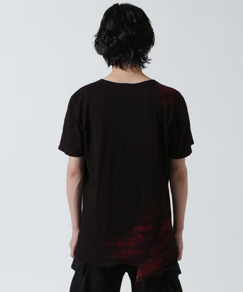 KMRii/ケムリ/Black Shadow Slash Cut/SS Tee（Tシャツ/カットソー