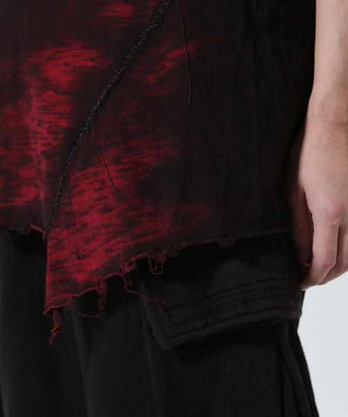 KMRii/ケムリ/Black Shadow Slash Cut/SS Tee（Tシャツ/カットソー