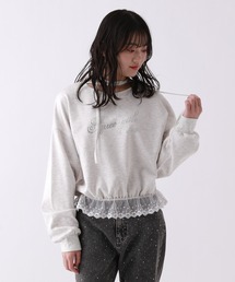 repipi armario | 【girly line】【裏起毛】トキメキリボンタイトップス(スウェット)