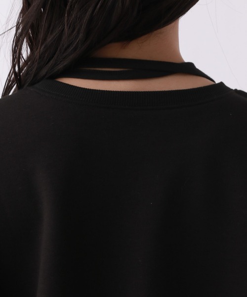 repipi armario（レピピ アルマリオ）の「【girly line】【裏起毛】トキメキリボンタイトップス（スウェット・キッズ・アイボリー/ブラック/グレー・MEDIUM/LARGE/SMALL）」の15枚目の写真