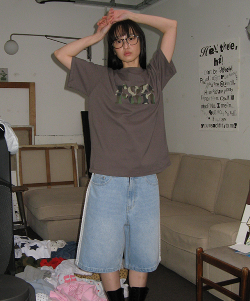 RONRON(ロンロン)の「PATTERN LOGO BASIC FIT T SHIRT CHARCOAL(Tシャツ/カットソー・レディース・その他・FREE)」の3枚目の写真