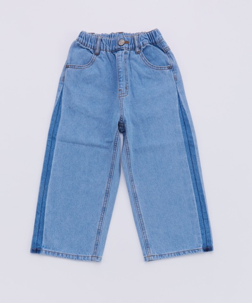 Ocean&Ground(オーシャン&グラウンド)の「サイドデザインデニムパンツ(デニムパンツ・キッズ・ダークインディゴブルー/ケミカルウォッシュ・100/90/140/130/120/110)」の12枚目の写真