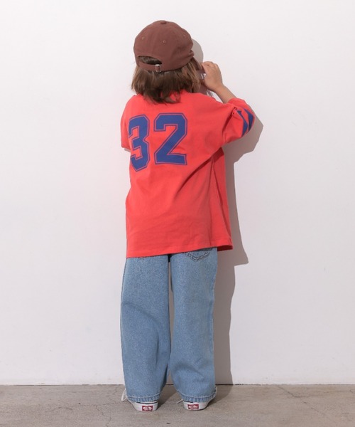 Ocean&Ground(オーシャン&グラウンド)の「サイドデザインデニムパンツ(デニムパンツ・キッズ・ダークインディゴブルー/ケミカルウォッシュ・100/90/140/130/120/110)」の4枚目の写真
