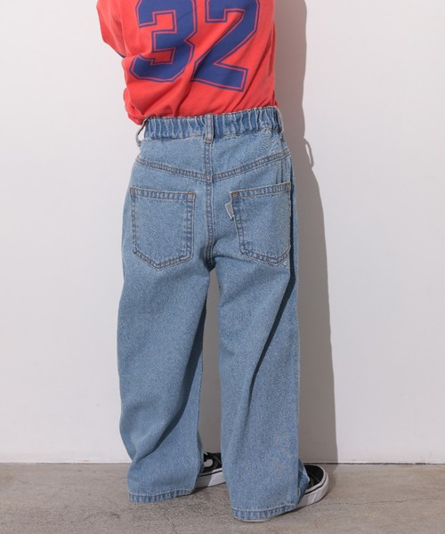 Ocean&Ground(オーシャン&グラウンド)の「サイドデザインデニムパンツ(デニムパンツ・キッズ・ダークインディゴブルー/ケミカルウォッシュ・100/90/140/130/120/110)」の9枚目の写真