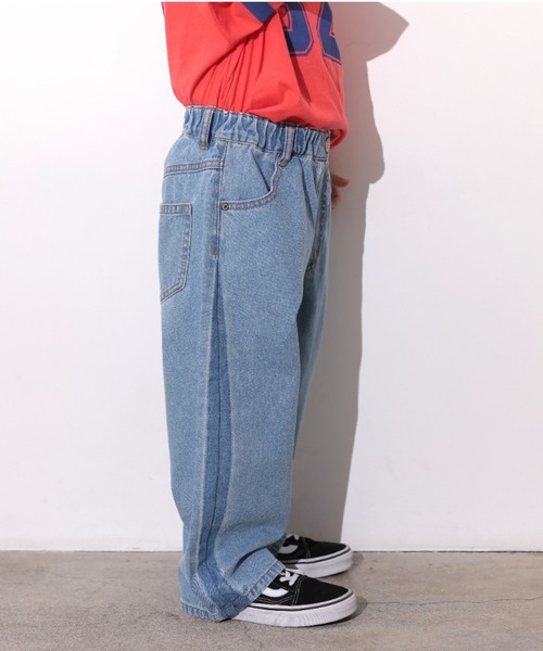 Ocean&Ground(オーシャン&グラウンド)の「サイドデザインデニムパンツ(デニムパンツ・キッズ・ダークインディゴブルー/ケミカルウォッシュ・100/90/140/130/120/110)」の10枚目の写真