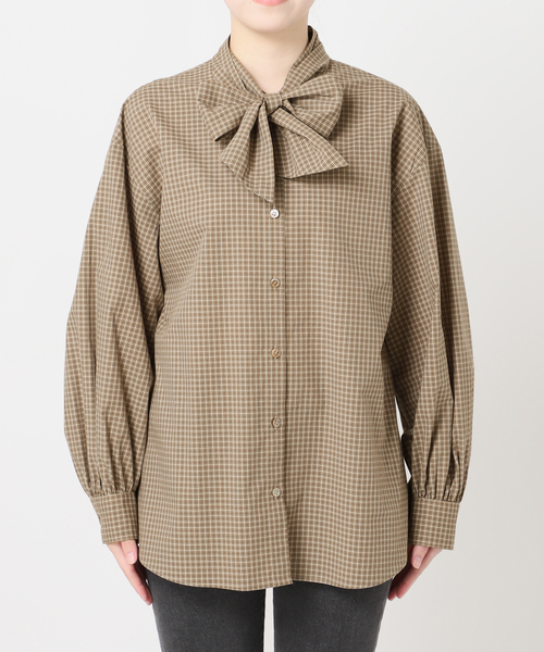 セール】チェックボウタイブラウス（シャツ/ブラウス）｜JOURNAL