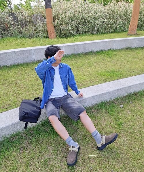 DIMITRI BLACK(ディミトリブラック)の「バイオウォッシングカーペンターバミューダデニムパンツ_グレー(その他パンツ・レディース・その他・MEDIUM/LARGE/X-LARGE/XX-LARGE/SMALL)」の17枚目の写真
