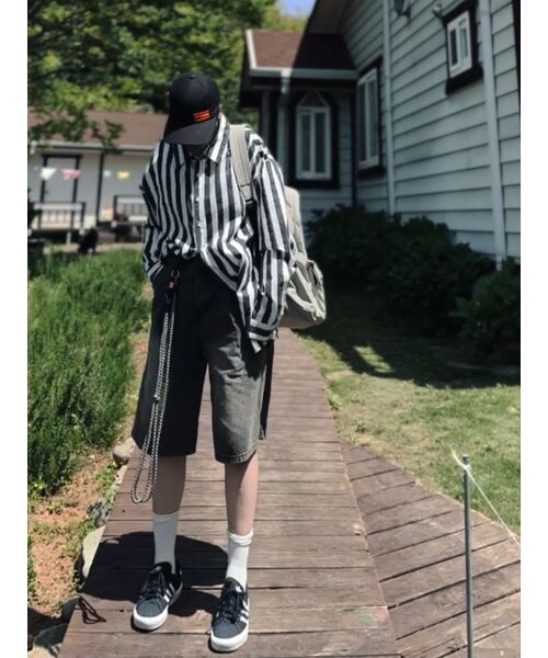 DIMITRI BLACK(ディミトリブラック)の「バイオウォッシングカーペンターバミューダデニムパンツ_グレー(その他パンツ・レディース・その他・MEDIUM/LARGE/X-LARGE/XX-LARGE/SMALL)」の12枚目の写真