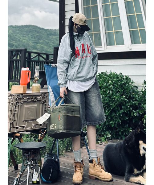 DIMITRI BLACK(ディミトリブラック)の「バイオウォッシングカーペンターバミューダデニムパンツ_グレー(その他パンツ・レディース・その他・MEDIUM/LARGE/X-LARGE/XX-LARGE/SMALL)」の3枚目の写真