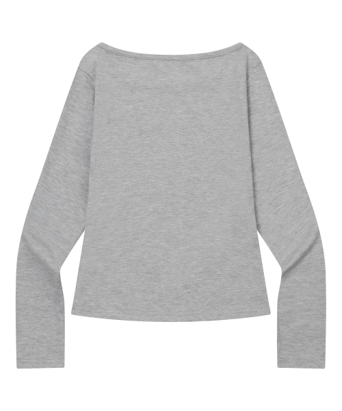 MUCENT(ムセント)の「ロデズ 72 星条旗 ワンショルダー 長袖Tシャツ (2カラー)(Tシャツ/カットソー・レディース・ブラック/グレー系・FREE)」の3枚目の写真