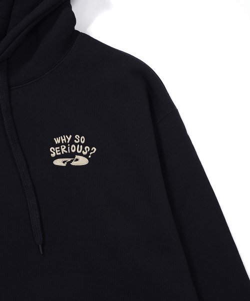 GAKKAI UNIONS(ガッカイユニオンズ)の「シリアスペンギン刺繍フードパーカー ブラック(パーカー・レディース・その他・MEDIUM/LARGE)」の4枚目の写真